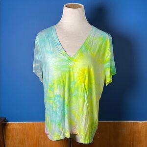 Tie-Dye V-Neck Women’s Top